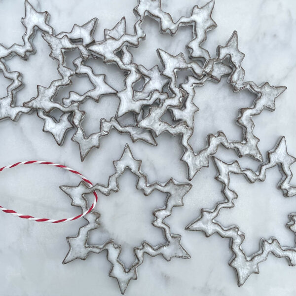 Stjärna julgranshänge mörk lera 1 Stjärna mörk lera